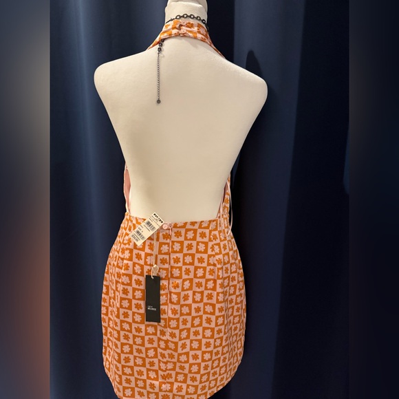 Apron silk mini dress flower power - Picture 13 of 14